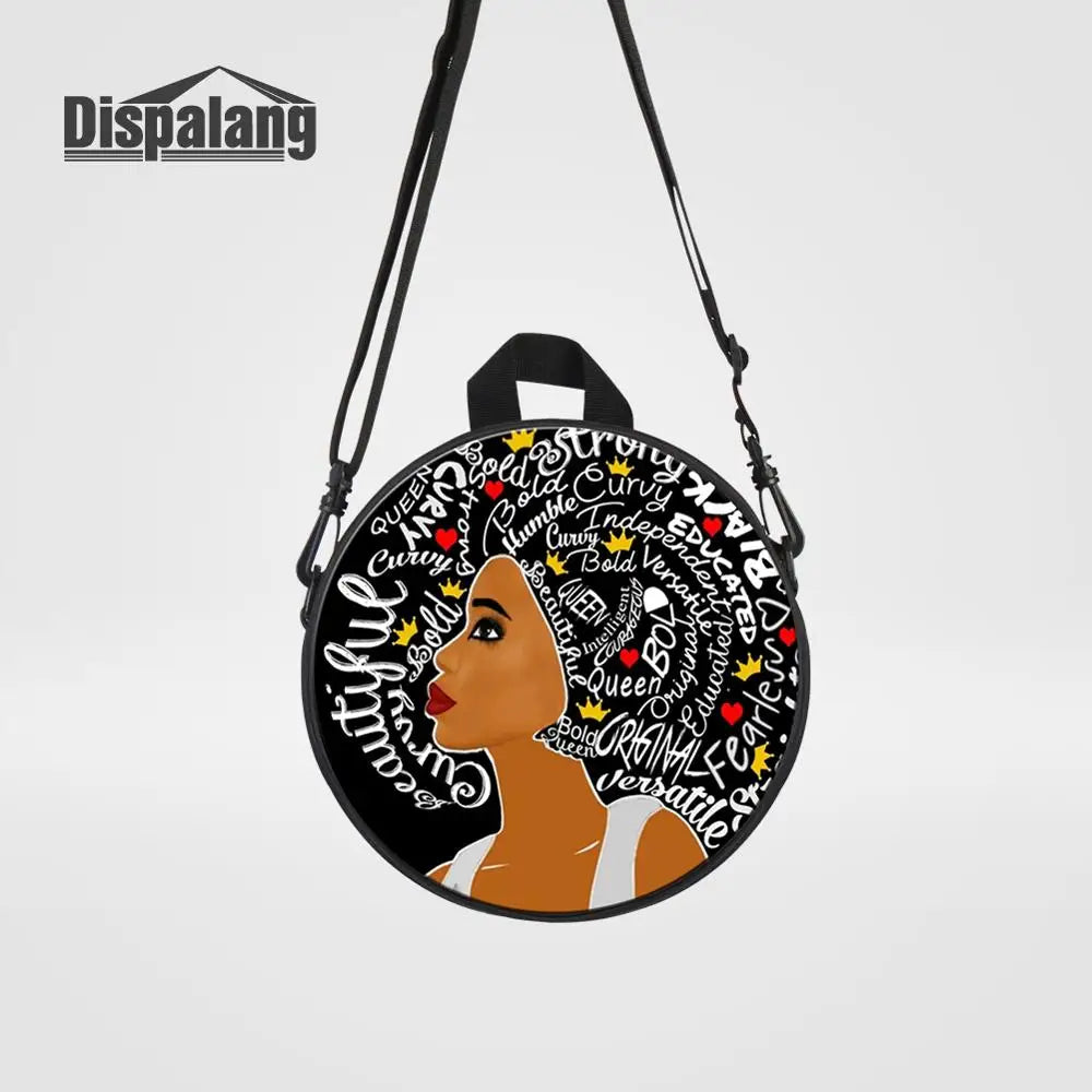 Mini Round Printed Messenger Crossbody Handbag