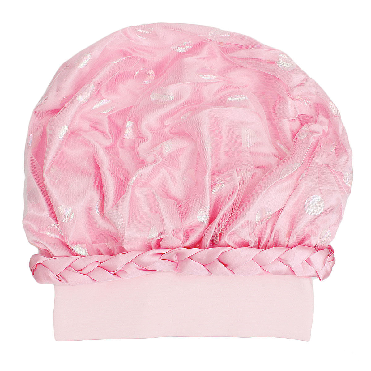 Bonnet Light Pink Satin Wide Edge Double Layer