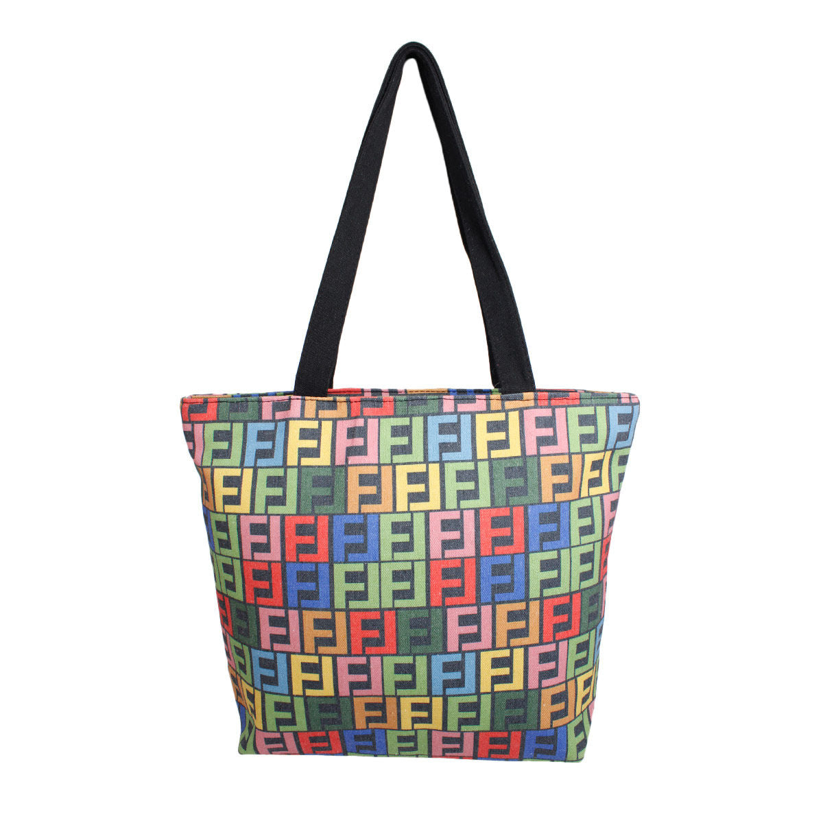 Tote Luxe FF Multicolor Canvas Bag for Women